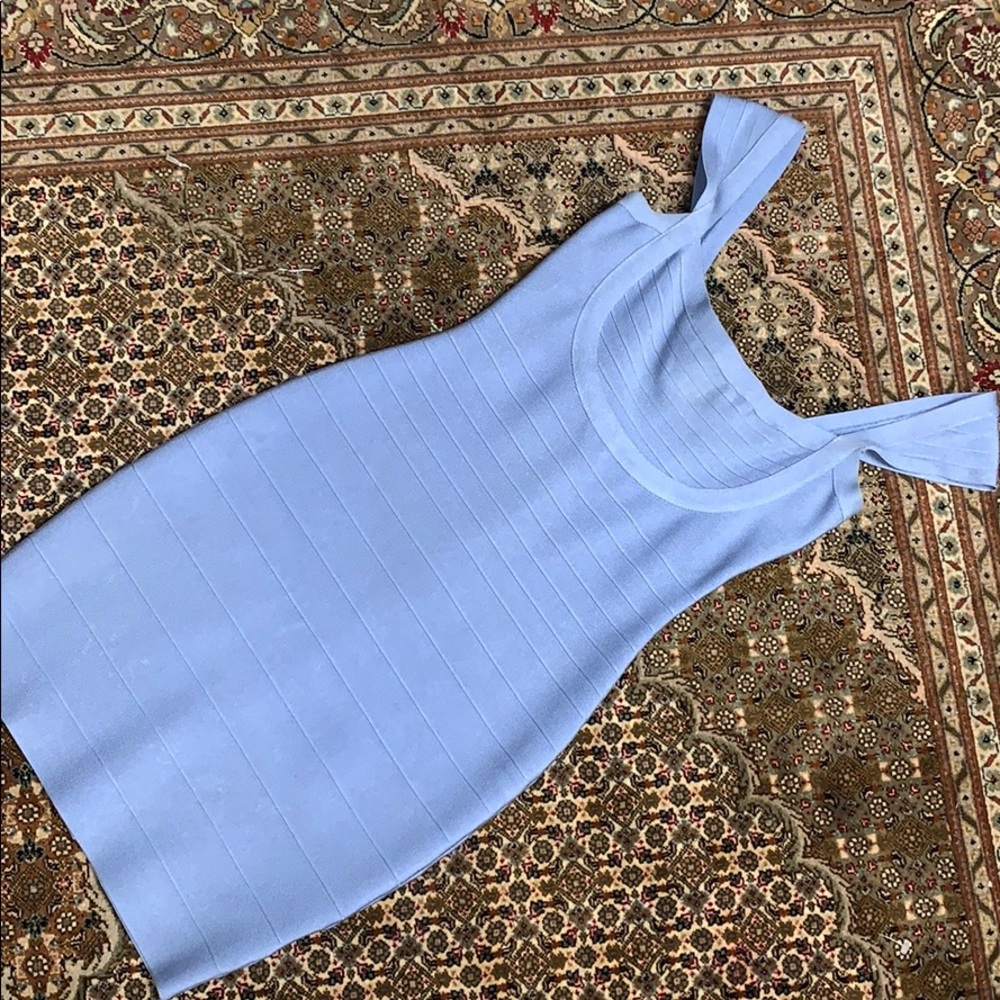 Baby blue Marciano bandage dress size small. NEW!